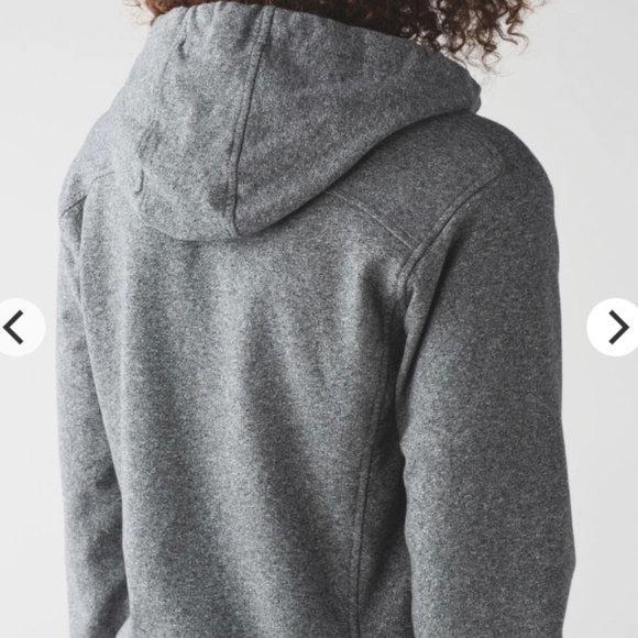 Lululemon Split Hoodie Heathered Speckled Black Size 6 - Picture 5 of 13